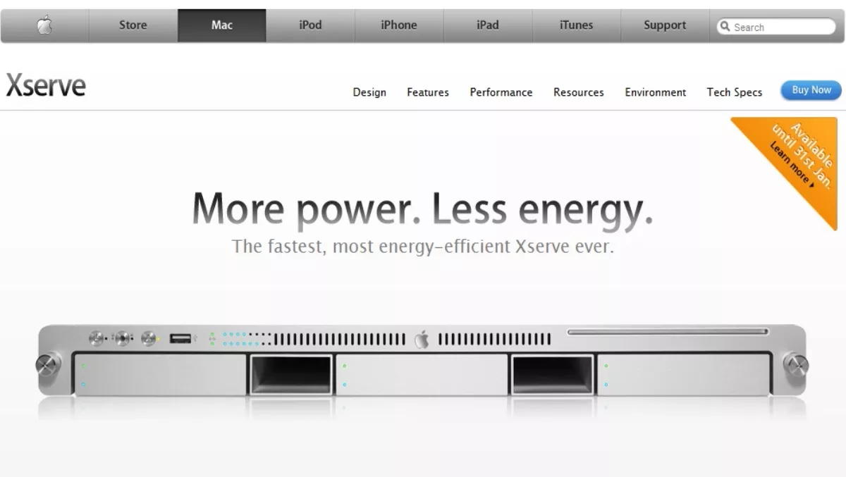 Apple discontinues Xserve