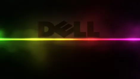 Dell white circles background