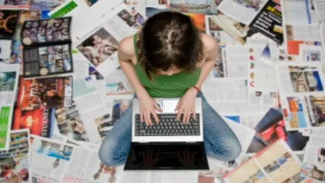 Newspaper laptop