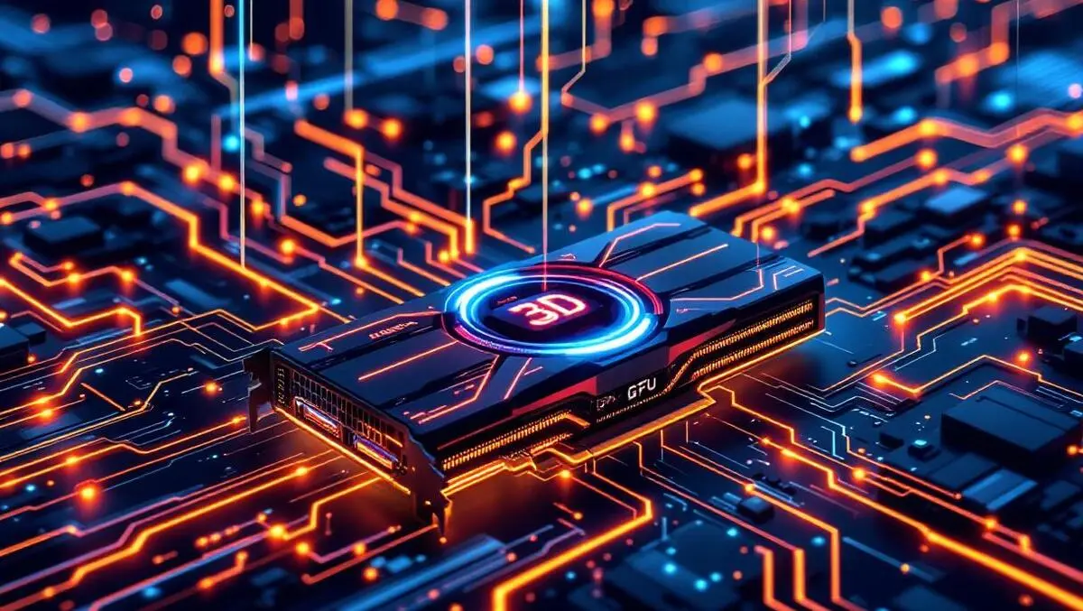 Detailed illustration powerful computer servers glowing lines high tech gpu ai 3d infrastructure