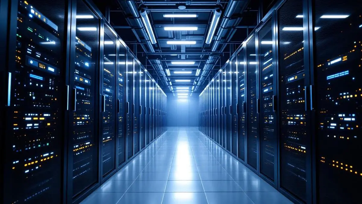 Modern data center interior us server racks cabinets it infrastructure