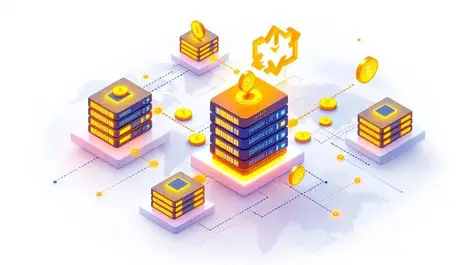 Isometric decentralized gpu cloud network blockchain tokens world