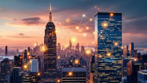 Glass repo buildings network cash bonds collateral nyc dusk