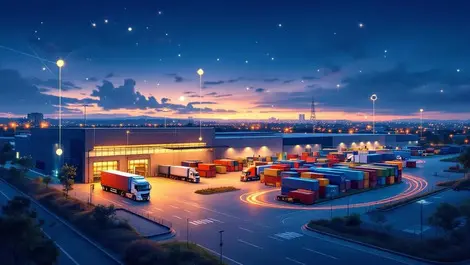 Ai logistics hub dusk warehouse cloud automation anz supply