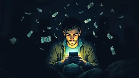 Lonely british man online romance fraud phone shadows pounds