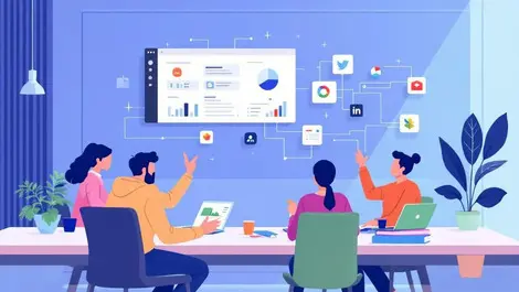 European marketing team simplifying martech stack uk office dashboard