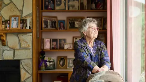 Elderly lady at home