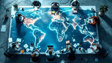 Global business contrast high performance vs chaos teams map