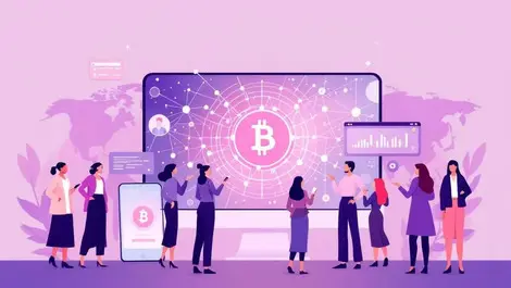 Women tech leaders around blockchain network international womens day