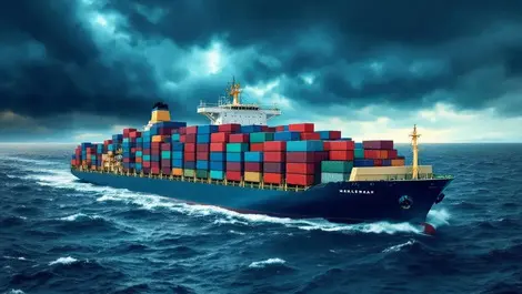 Container ship congestion middle east stormy seas rising costs