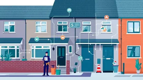 South wales council housing maintenance worker service flow